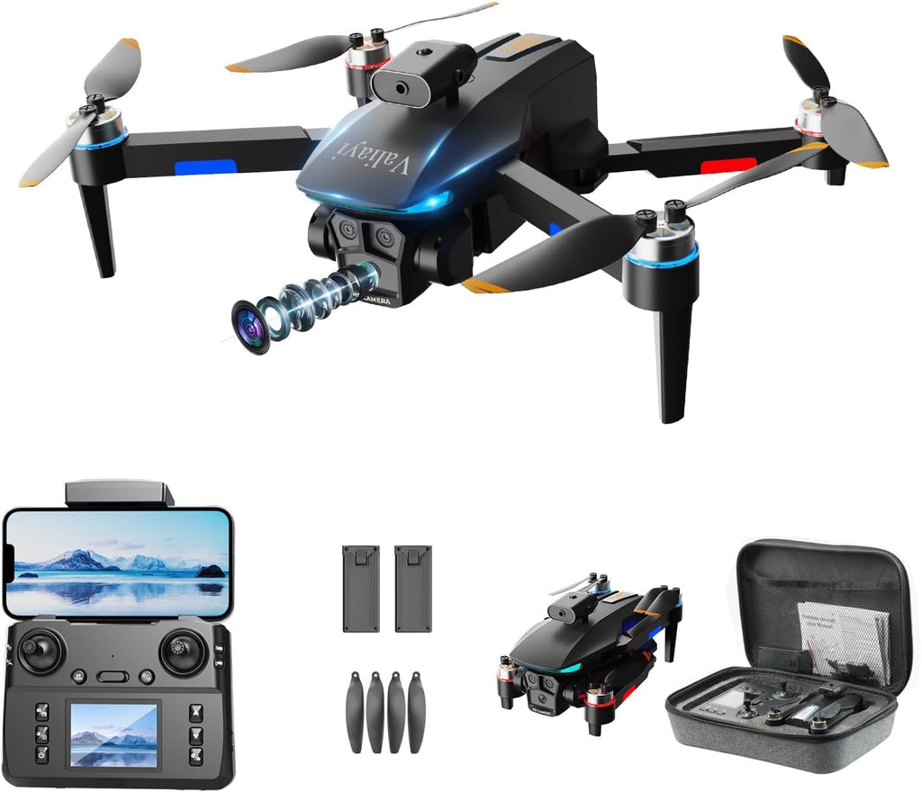 Drone with Camera for Adults,Mini Drone with Brushless Motor,2 Batteries,One Key Take Off/Land,360 Flips, Waypoint Fly, Altitude Hold,Foldable Drones for Beginners