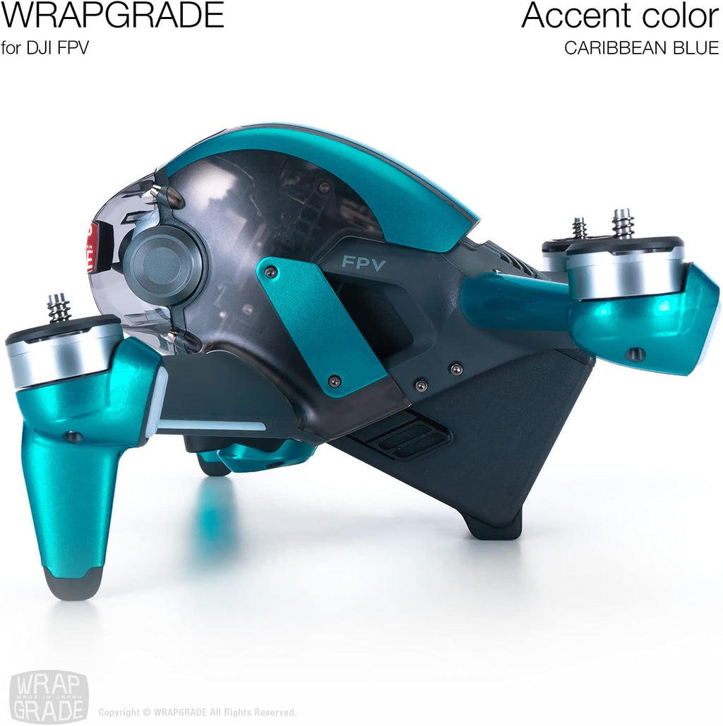 WRAPGRADE Skin Compatible with DJI FPV | Accent Color (Caribbean Blue)