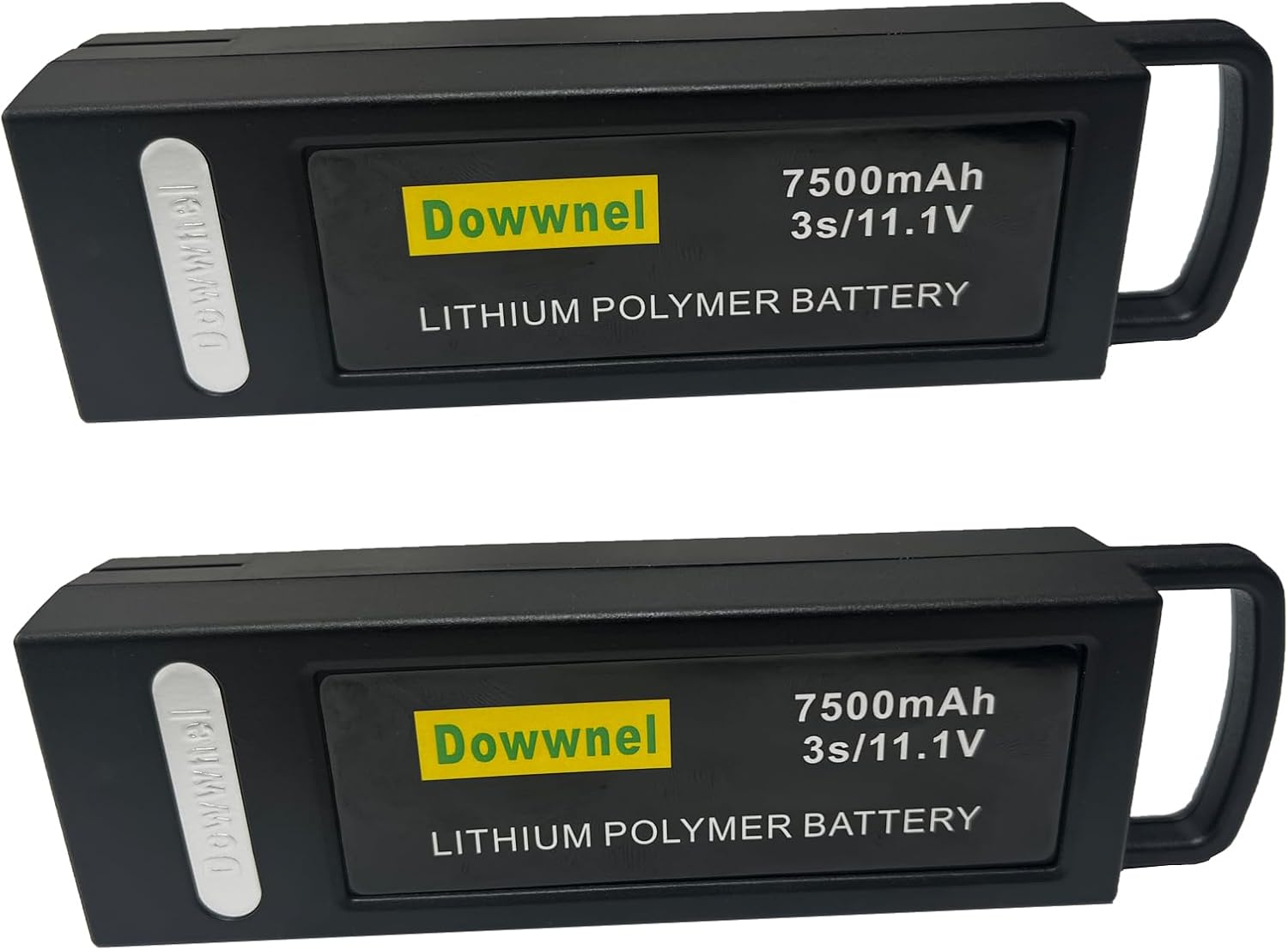 7500mAh 11.1V 3S High Capacity LiPo Battery, Extra Flight Time Drone Battery for YUNEEC Q500 / Q500+ / Q500+PRO / Q5004K / Yuneec Q500 4K Typhoon G RC Dr Quadcopter -2Pcs Black