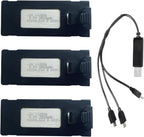 3.7V 1800mAh Rechargable Battery ONLY for E88 E88PRO E525 P5 PRO P15 P15PRO LS-S1S V88 Drone Replacement Batteries Quadcopter with USB Charging Cable (Black)