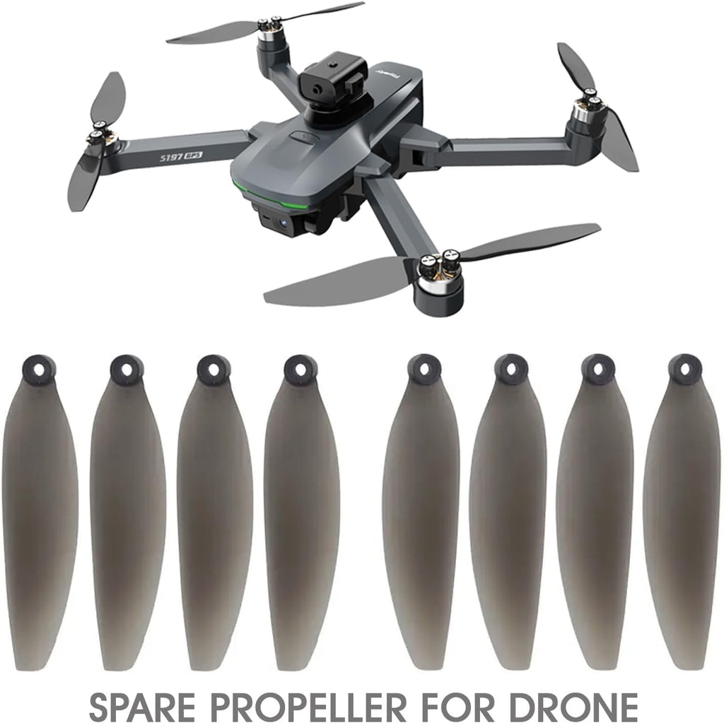 16PCS Foldable Drone Propellers Replace Parts for S197 Drone Spare Part, Replacement Low-Noise and Quick-Release Blades Props Wings Accessories