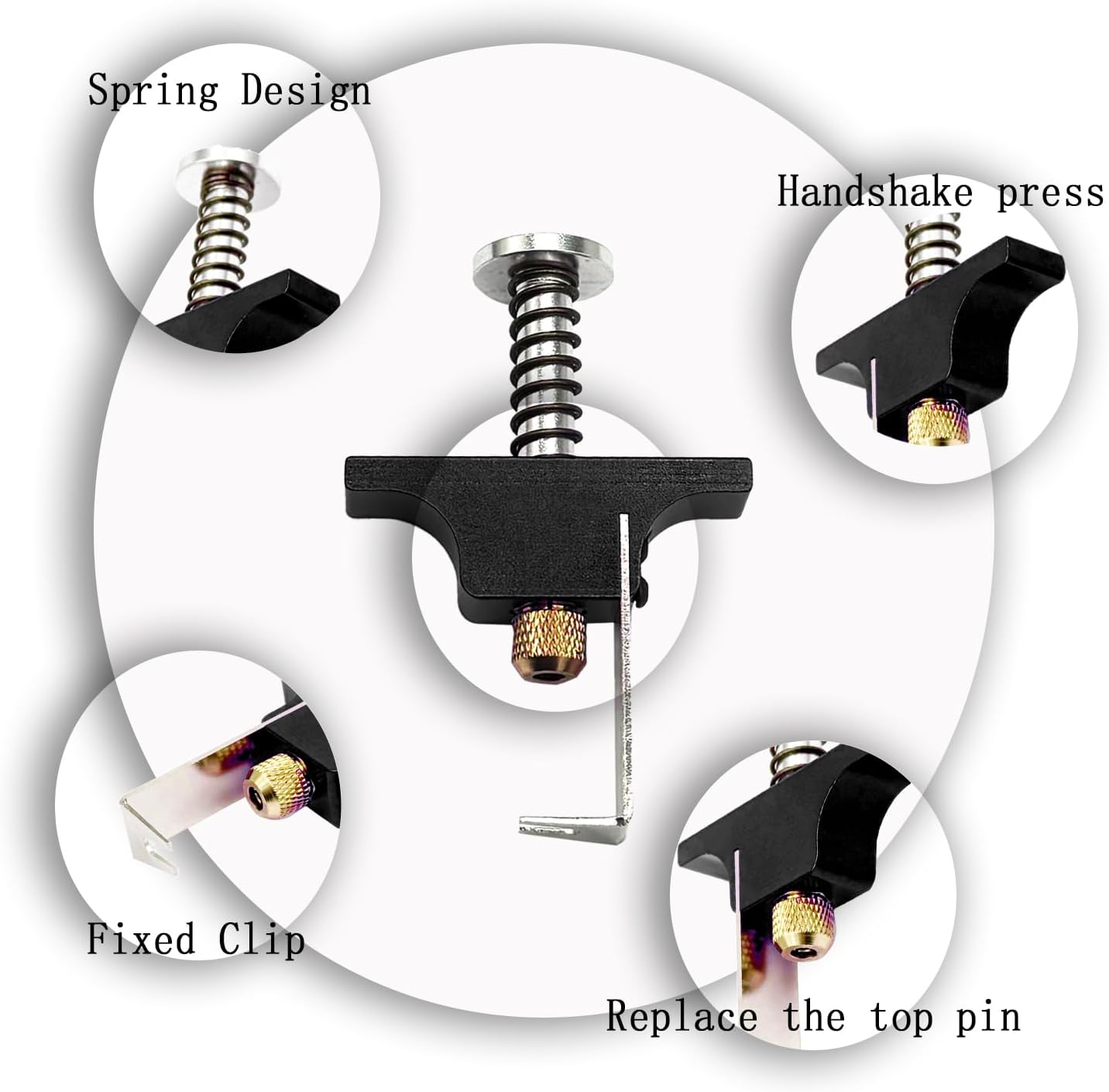 Propeller Puller Aluminum Alloy Removal Tool Props Remover£¬ with Replacement Ejector Pins for RC FPV Drone BetaFPV Air65 75 (Black)