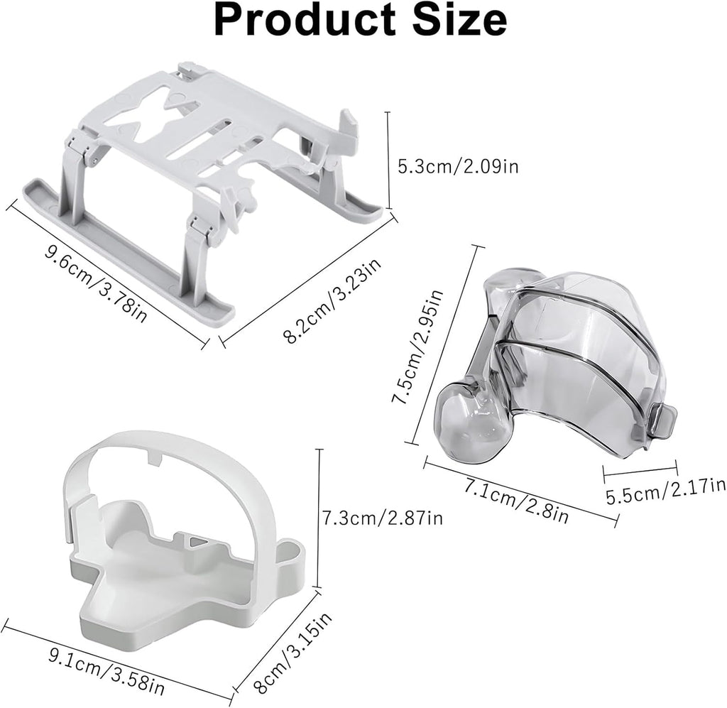 Mini 4 Pro Accessories Bundle: with Propellers Blades Guard Landing Gear Gimbal Protector Leg Extensions Props Holder Strap Lens Cover for DJI Mini 4 Pro Drone Accessories Set