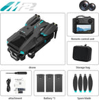 Drone For Adult,4.5 Screen,5G Remote Controller With Camera,6K HD Camera FPV Live Video,Altitude Hold Gesture Selfie One Key Take Off Landing 3D Flips Waypoint Fly Drone (3 Batteries)