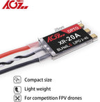 AGFRC 20A ESC Brushless DSHOT600 BLHeli_S 2-4S Lipos Electronic Speed Controller for FPV QAV Drone Multirotor Quadcopter (XR-20A)
