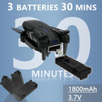 FLYVISTA Mini Drone with Camera for Adults Kids, 1080P WiFi FPV Camera Drone with 3 Batteries, One-Click Take Off/Landing, Altitude Hold, Headless Mode, 360¡ã Flips, 3-Gear Speeds, Emergency Stop, Carrying Case, Toys Gifts for Kids and Adults Beginner