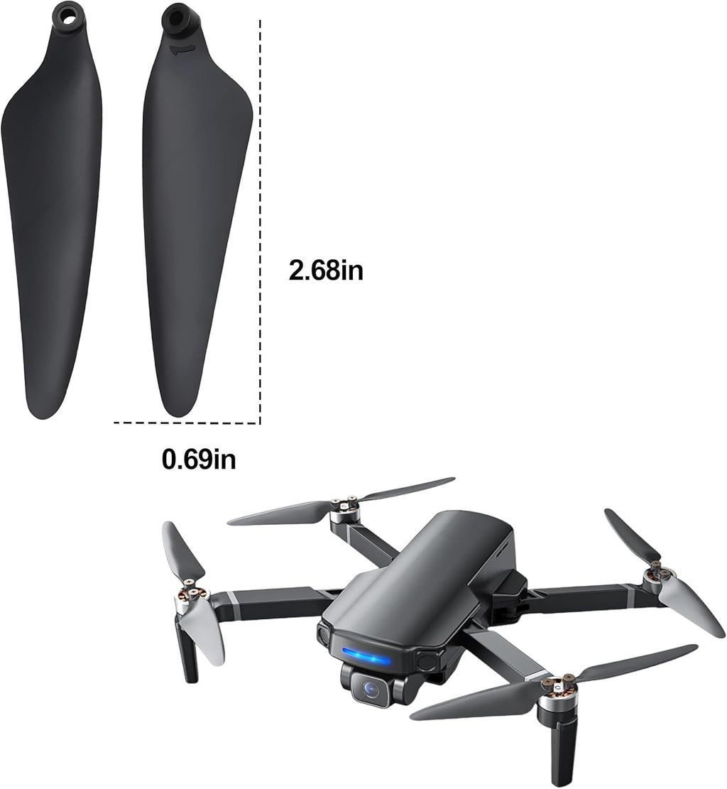 16PCS Foldable Replacement Propellers with Screws, Compatible with HS360S Drone, Lightweight Spare Blades Kit.