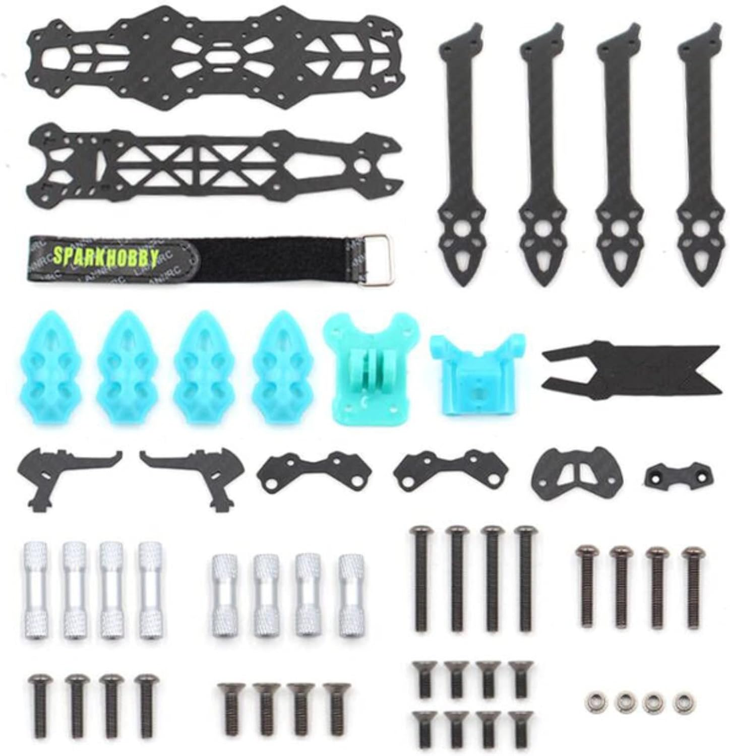 HUIOP Frame, Mark4 5inch FPV Carbon Fiber Frame 225mm Wheelbase 5mm arm Freestyle Long Range Frame for Quadcopter Racing Drone