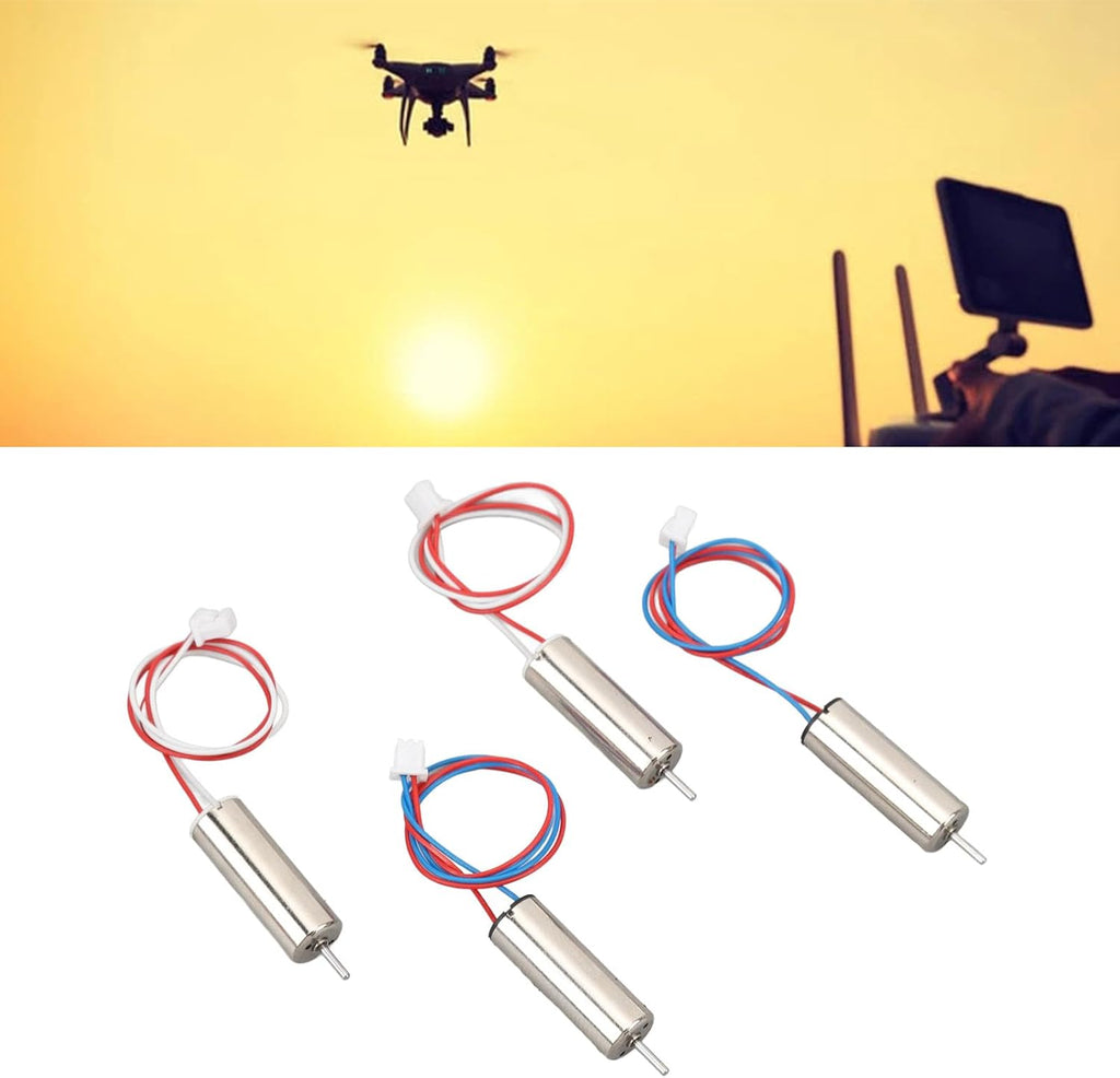 DC Coreless Motor, 4pcs 720 Brushed Coreless Motors 7x20mm Mini DC Motors for RC Drones and Quadcopters, Lightweight and Compact, Long Lasting