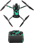 Skin Stickers Compatible with DJI Mini 4 Pro, Waterproof Sticker Decal Skin DIY Accessory for DJI Mini 4 Pro Drone and RC 2 Controller (E)