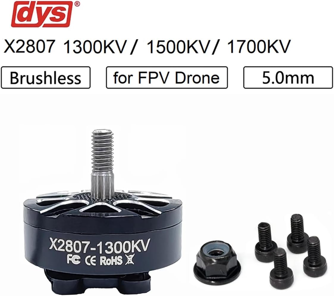 DYS 4pcs X2807 1300KV 1500KV 1700KV Brushless Motor 6S for 7inch Long Range FPV Racing Drone Freestyle FPV Drone Quadcopter Motor (X2807 1700KV 4PCS)