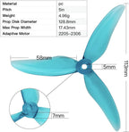 16pcs 3-Blade Props high-Speed Propellers Popo, 5inch 128mm CW CCW for Racing Frame FPV Drone 2205 2206 2306 2307 Brushless Motors,GEMFAN 51499£¨4 Colors£©