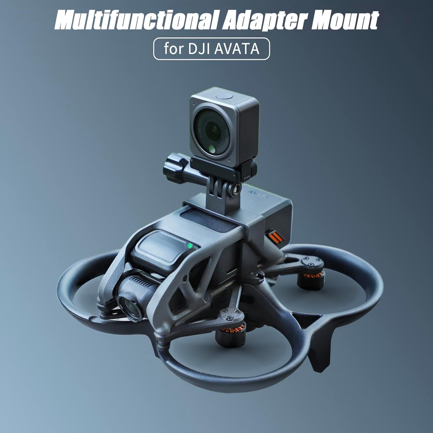 Avata FPV Adapter Mount Bundle for DJI Avata Drone Action 2 for Insta360 Go 1 Go 2 Action Cameras Accessories Extended Holder Bracket with 1/4 Screw Top Extension