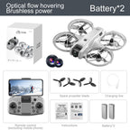 Drone with HD Camera for Adult Beginners, Brushless Motor, One Key Take Off/Land, Optical Flow Positioning, Gesture Photo Video RC Quadcopter with 2 Battery Drones Gift for Adults, Beginners