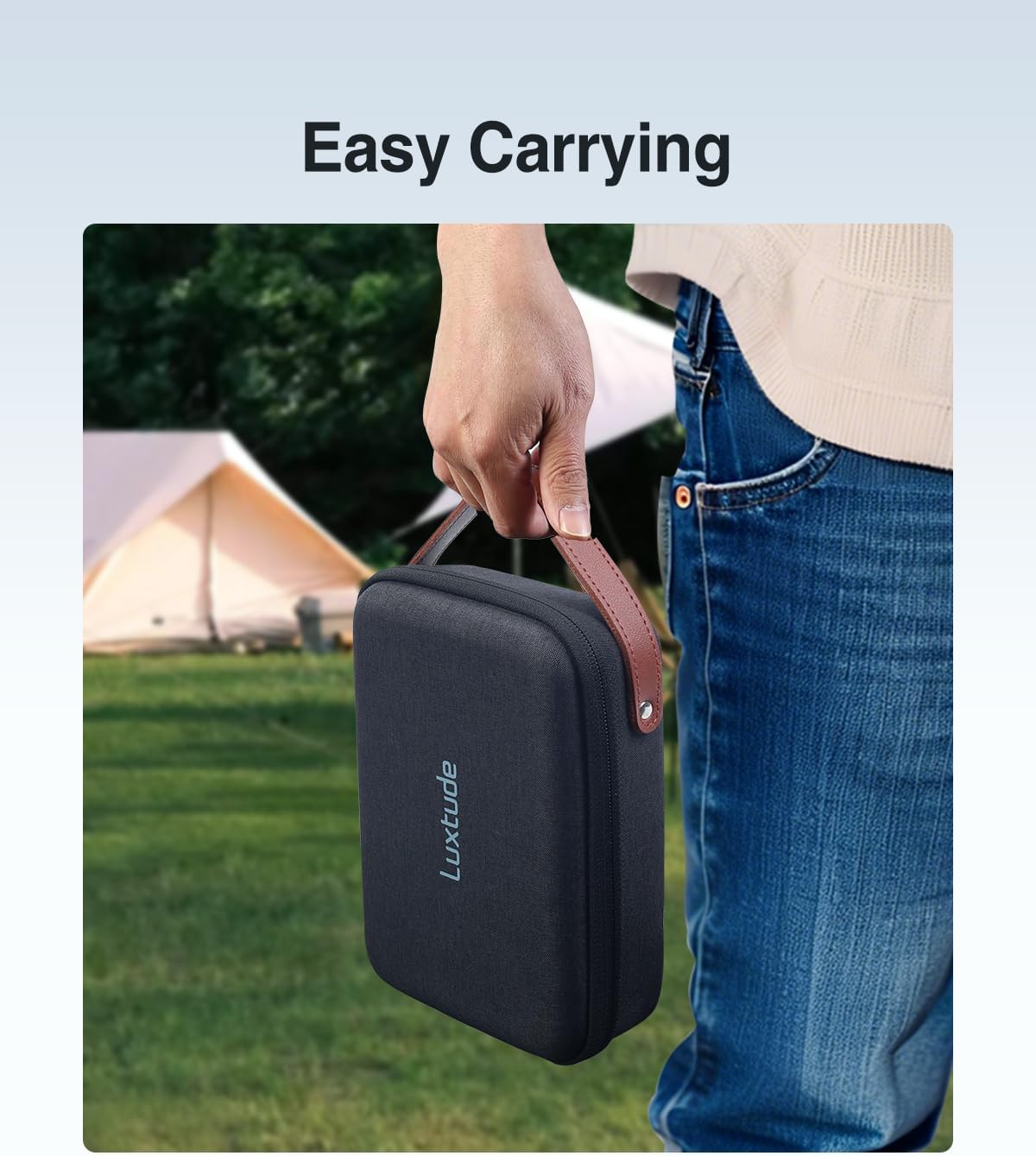 Luxtude Hard EVA Case with Foam, Hard Sided EVA Shockproof Camera Organizer Case, Travel Carrying Cases for Drones, Digital Products, Electronic Instruments, etc.