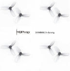 HQProp 16pcs 31mm 3-Blade Propellers Ultralight Whoop Props with 1mm Shaft Hole Compatible for 0702SE 23000KV Brushless Motor, Micro FPV Racing Drone Quadcopter