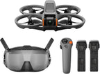 DJI Avata 2 Fly Smart Combo (Three Batteries), FPV Drone with Camera 4K, Immersive Experience, One-Push Acrobatics, Built-in Propeller Guard, 155¡ã FOV, Camera Drone with Goggles N3 and RC Motion 3