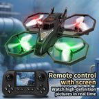 D79Pro FPV Drone with Screen Controller, Crossing drones, Altitude Hold, One Key Take Off/Landing, Active Obstacle Avoidance,360 Degree Flip, Two-batteries. (Black-2 batteries)
