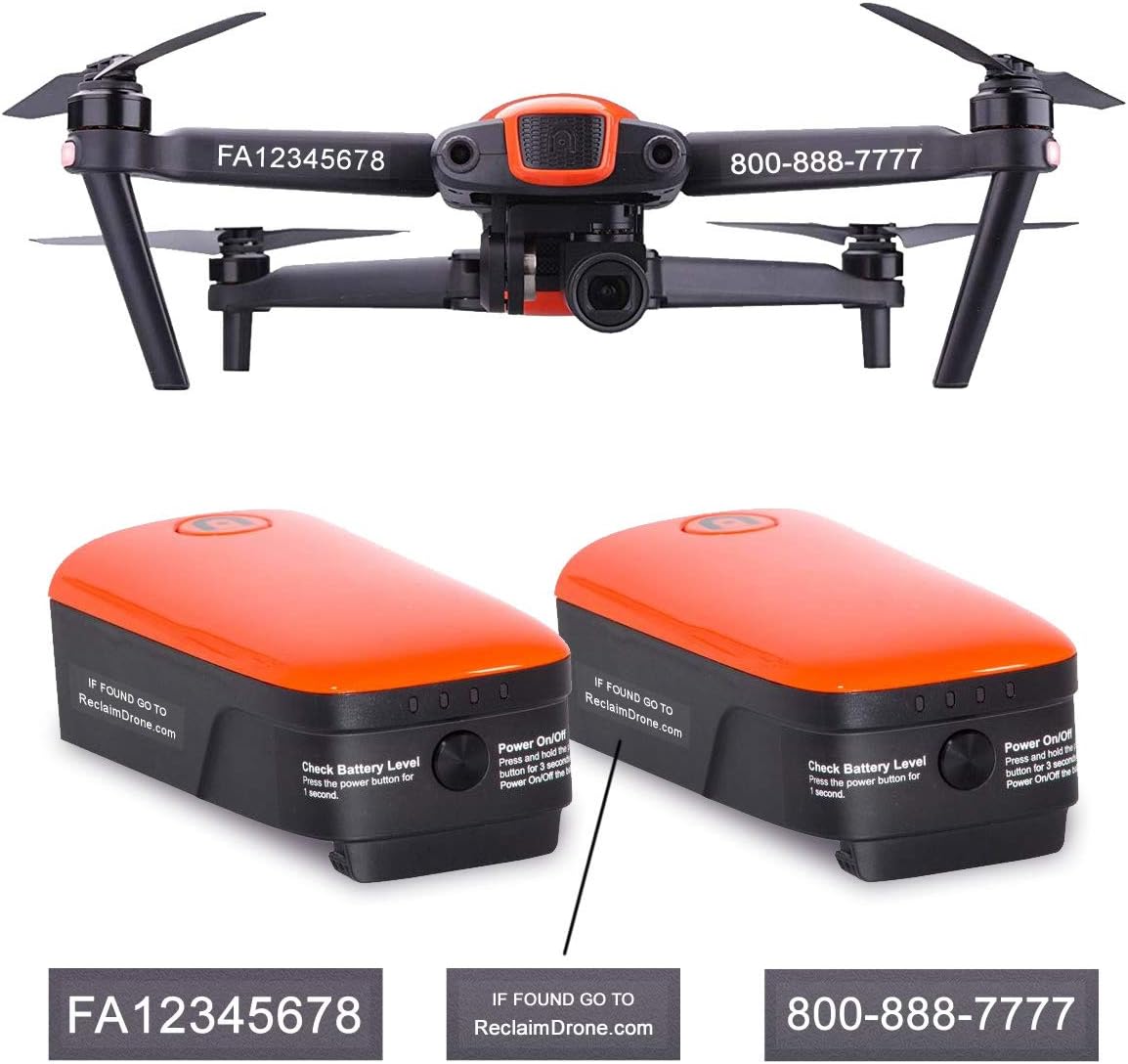 FAA Drone Identification Bundle - Labels (2 Sets of 3) + FAA UAS Registration ID Card for Hobbyist Pilots + Lanyard and ID Card Holder - for All EVO Drones