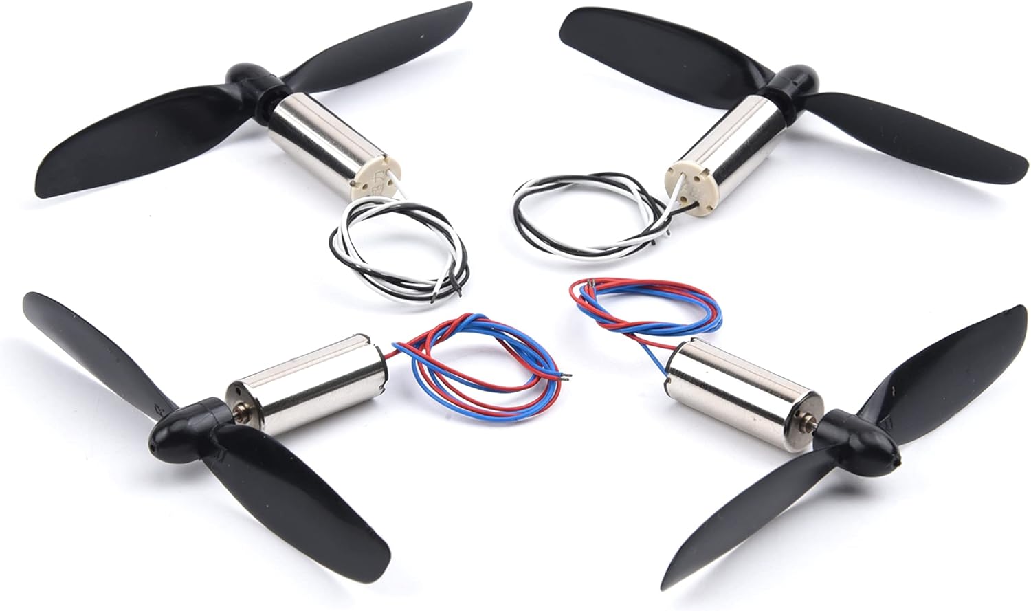 YoungRC 8520 Coreless Motor 8.5 x 20mm Brushed Motors + 75mm CW CCW Propeller for DIY Micro QX95 QX110 Quadcopter RC Drone
