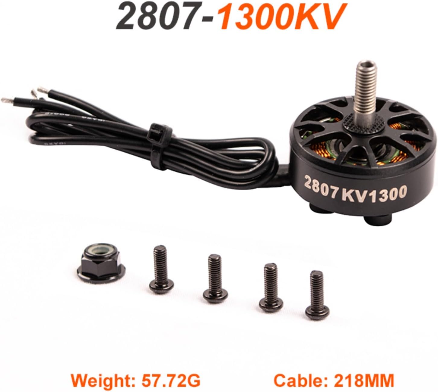 2807 1300KV Brushless Motor for FPV Drone CW Thread High Speed Racing Motor for 7inch Frames Compatible with 3-6S LiPo for Quadcopter Freestyle Long Range (4PCS)