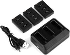 D&F Replacement Battery 3 Pack 660mAh Battery with Rechargeable Charger for Parrot MiniDrone Jumping Sumo,Swing,Mambo,Parrot Mini Drone Rolling Spider