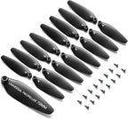 Universal 70mm/2.76In Drone Propellers for S159, S166, S167, S197, V168 Models - Replacement Drone Accessories with Stable and Low-Noise Operation, Easy Installation and Removal,16-Pack (Black)