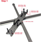 JeeFly XL10 V6 10inch FPV Racing Drone Frame Kit Carbon Fiber Quadcopter Frame 420mm True-X Design 7mm Arms Compatible with O3, GoPro, for Long Range Freestyle