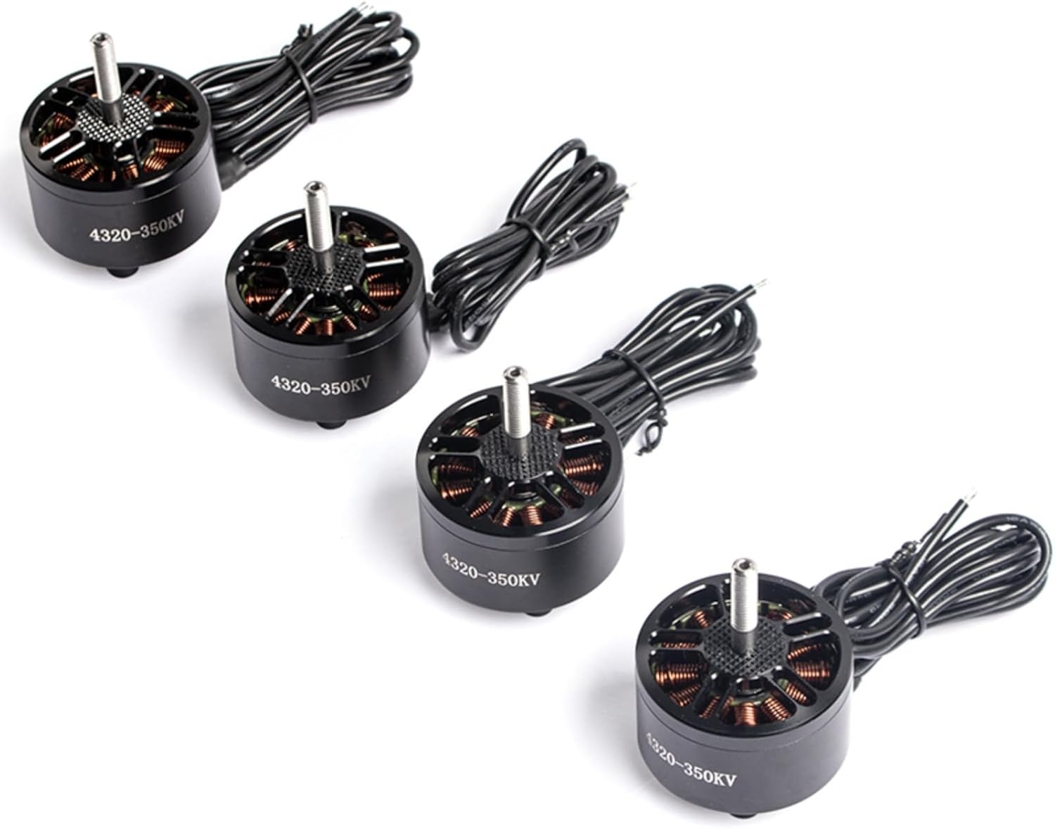 4320 350KV Brushless Motor for 13 Inch FPV Drone, CW Thread, High Torque Long Range Motor for Cinematic & Payload Drones, Compatible with 6S-12S, 19mm Mounting (4pcs)