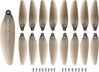 Universal 58mm/2.28In Drone Propellers for E88¡¢E25¡¢K911¡¢S115¡¢S119¡¢A17¡¢S132¡¢F167¡¢X28¡¢X26¡¢L106 Models - Replacement Drone Accessories with Stable and Low-Noise Operation 16-Pack (Gray)
