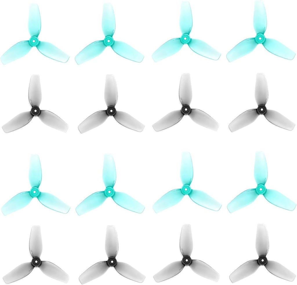 HQProp 16pcs 31mm 3-Blade Propellers Ultralight Whoop Props with 1mm Shaft Hole Compatible for 0702SE 23000KV Brushless Motor, Micro FPV Racing Drone Quadcopter