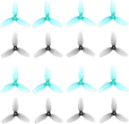HQProp 16pcs 31mm 3-Blade Propellers Ultralight Whoop Props with 1mm Shaft Hole Compatible for 0702SE 23000KV Brushless Motor, Micro FPV Racing Drone Quadcopter