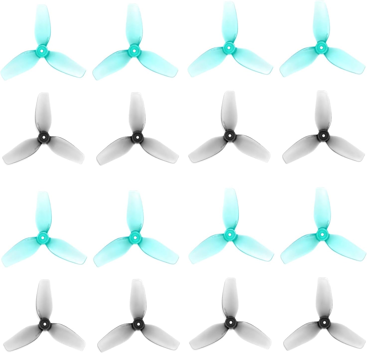 HQProp 16pcs 31mm 3-Blade Propellers Ultralight Whoop Props with 1mm Shaft Hole Compatible for 0702SE 23000KV Brushless Motor, Micro FPV Racing Drone Quadcopter