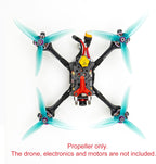 Better Grip Smoother Gemfan 51466 V2 Hurricane MCK Tri-Blade 5.1 Prop FPV Propeller Compatible Xing 2207 2208 2205-2306 Brushless Motor for iFlight Nazgul Evoque DIY Quadcopter Drone (Pack of 16pcs)
