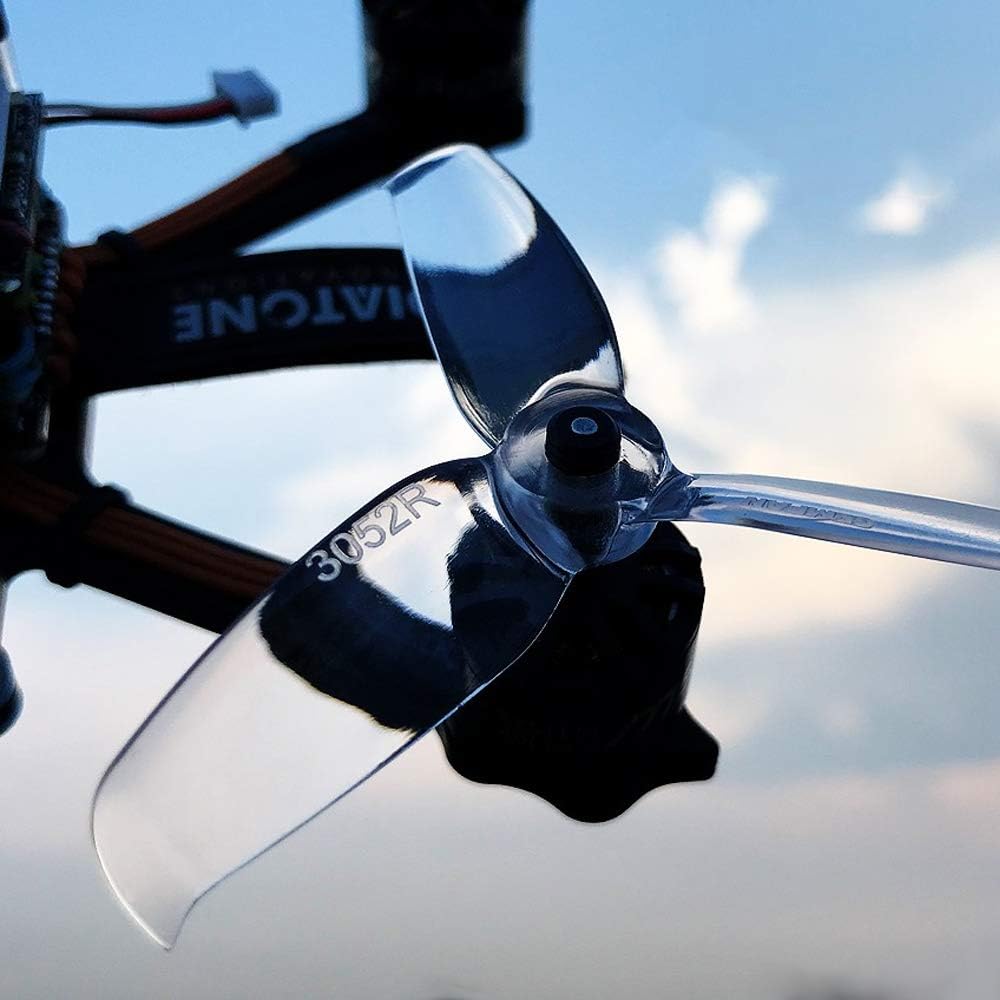 16pcs 3-Blade Props high-Speed Propellers, 3inch 75mm CW CCW for Racing Frame FPV Drone 1306 1407 1408 1606 1806 Motors,GEMFAN 3052£¨Black and Clear£©