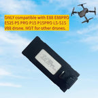 3.7V 1800mAh Rechargable Battery ONLY for E88 E88PRO E525 P5 PRO P15 P15PRO LS-S1S V88 Drone Replacement Batteries Quadcopter with USB Charging Cable (Black)