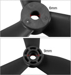 uxcell RC Propellers 3 Prop CW CCW with Adapter Ring 9045 9x4.5 Inch Multi-Rotor for RC Aircraft, Nylon Black 1 Pair