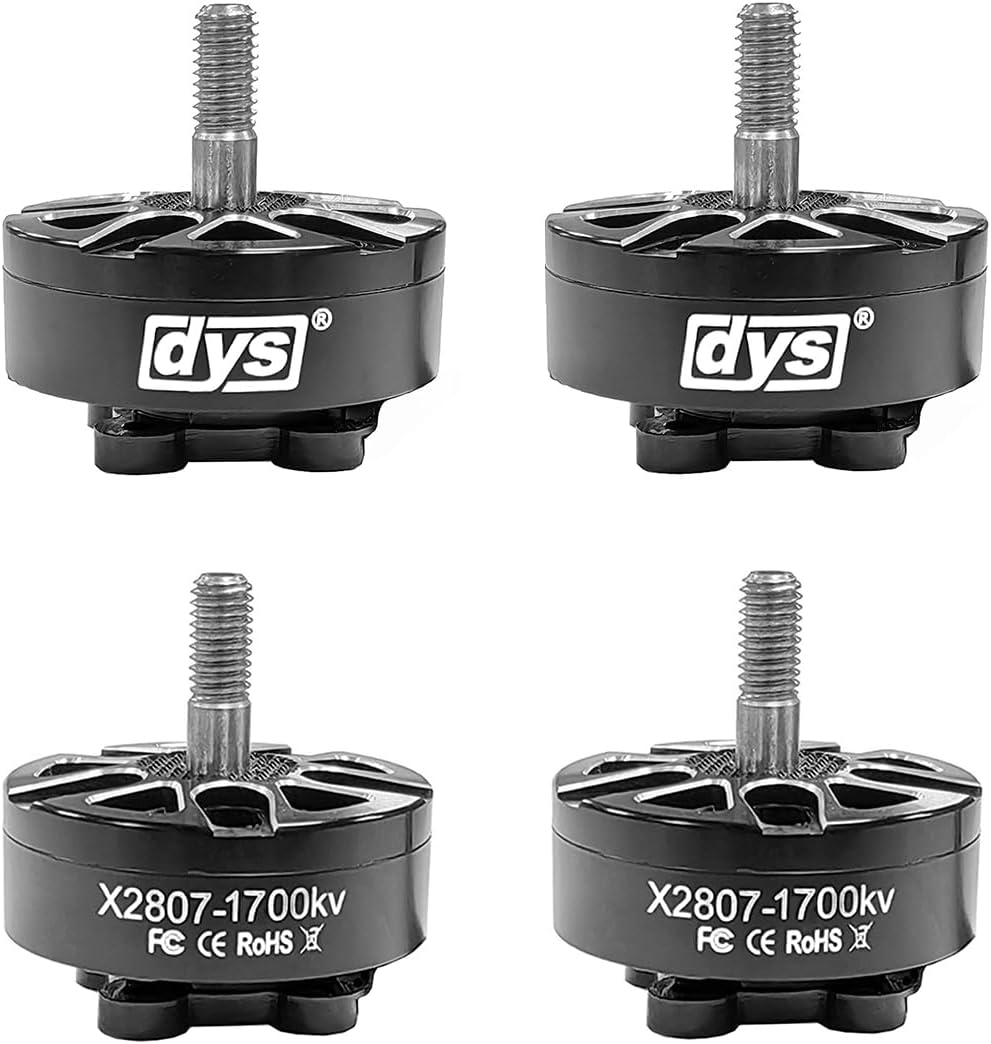 DYS 4pcs X2807 1300KV 1500KV 1700KV Brushless Motor 6S for 7inch Long Range FPV Racing Drone Freestyle FPV Drone Quadcopter Motor (X2807 1700KV 4PCS)