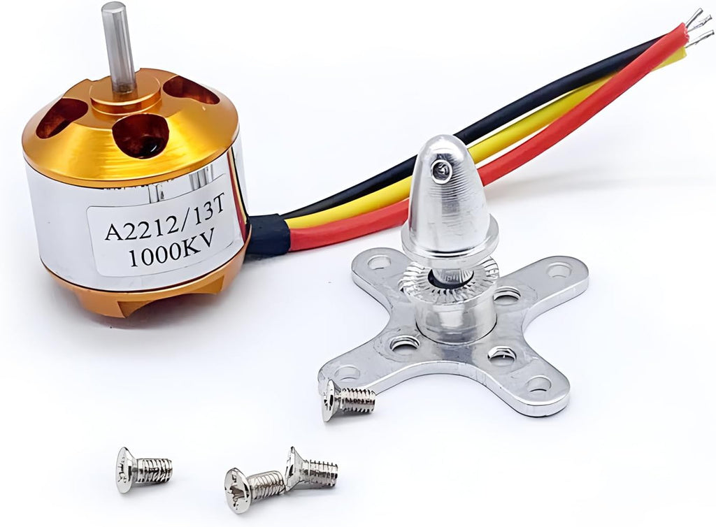 1 Piece 2212 1200KV Brushless Outrunner Motor 13T with 3.5mm Male Banana Bullet for RC DIY Aircraft Multi-Copter Quadcopter Drone