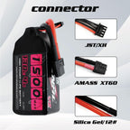 CNHL 1500mAh 130C 4S Lipo Battery 14.8V with XT60 Plug for FPV Drone Racing RC Quadcopter Helicopter Airplane Boat Car(2 Packs)