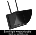 FPV Monitor Dual Receiver 5.8GHz 40Channels 7Inch LCD Monitor/Display Screen Receiver Monitor for FPV Drone Quadcopter with Wireless Receiver 140/120 Degree
