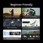 DJI Mini 4K Camera Drone Combo with Camera for Adults, Under 249 g, 3-Axis Gimbal Stabilization, 10km Video Transmission, 62-Min Flight With Case and Extra Battery Bundle with Deco Gear Accessories