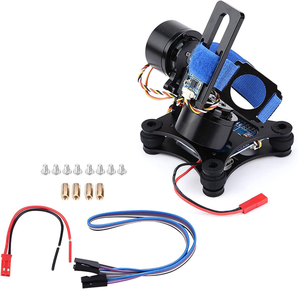 Camera Stabilizer, High Technology Drone Camera Gimbal Metal Brushless Gimbal Board BGC 2.2 for 3/3+ / 4 Camera RC Drone Quadcopter Part (Black) Gimbal Drone