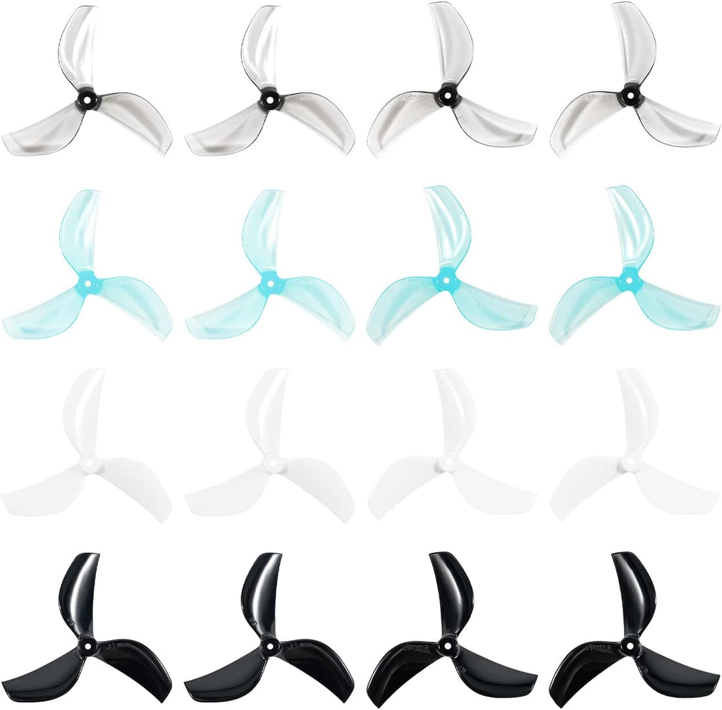BETAFPV Gemfan 16pcs 45mm 3-Blade Whoop Drone Propeller with 1.5mm Shaft Hole Compatible for FPV Racing Like Meteor75 Pro 1S FPV Whoop Drone Quadcopter