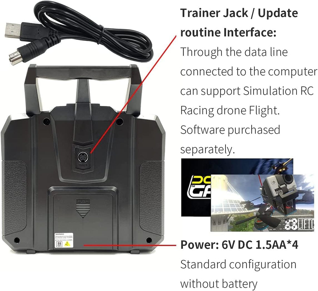 FS-i6X RC Transmitter and Receiver FS-iA6B iBus 10 Channel or PWM 6CH 2.4GHz Fly AFHDS2A Sky Radio Control System for FPV Drone Multirotor, Fixed-Wing, RC Car, RC Boat (Mode-2)