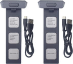 Fytoo 2PCS 3S 11.1V 2600mah Lithium Battery with 2PCS USB Charging Cable for SJRC F7 F7pro F7S F7GB2 9800FT RC Aerial RC Drone Spare Parts Quadcopter Battery