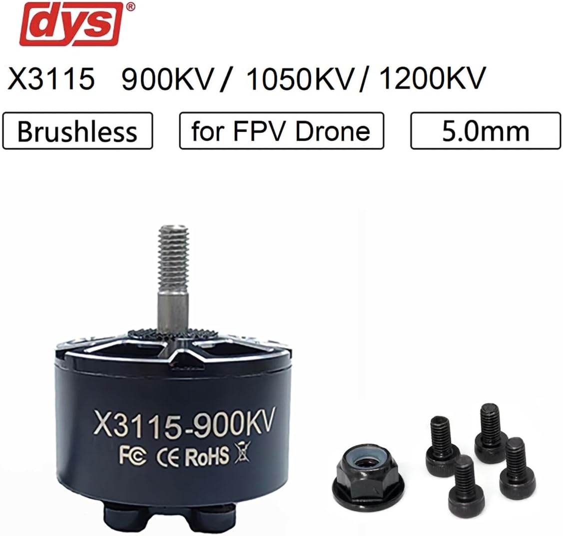 DYS 4pcs X3115 900KV 1050KV 1200KV Brushless Motor 6S for 9inch 10inch Long Range FPV Racing Drone Freestyle FPV Drone Quadcopter Motor (X3115 900KV 4PCS)