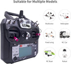 FS-i6X RC Transmitter and Receiver FS-iA6B iBus 10 Channel or PWM 6CH 2.4GHz Fly AFHDS2A Sky Radio Control System for FPV Drone Multirotor, Fixed-Wing, RC Car, RC Boat (Mode-2)