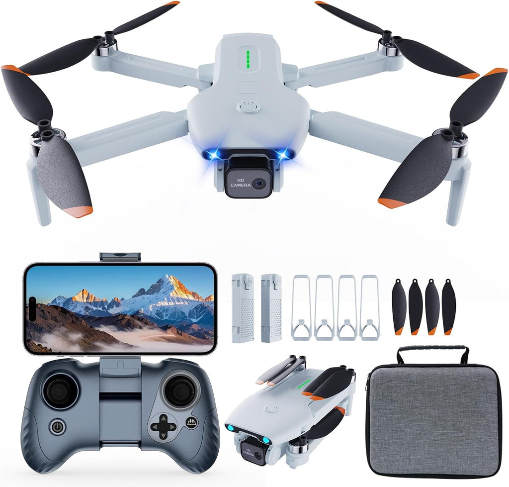 Drone with Camera for Adults and Beginners,Drones for kids 1080P HD FPV,Brushless Motor, Gesture Control, One Key Start/Land, 360¡ã Flip, Waypoints Fly, 3 Speed Mode,Kids Drone Toys Gifts for Boys