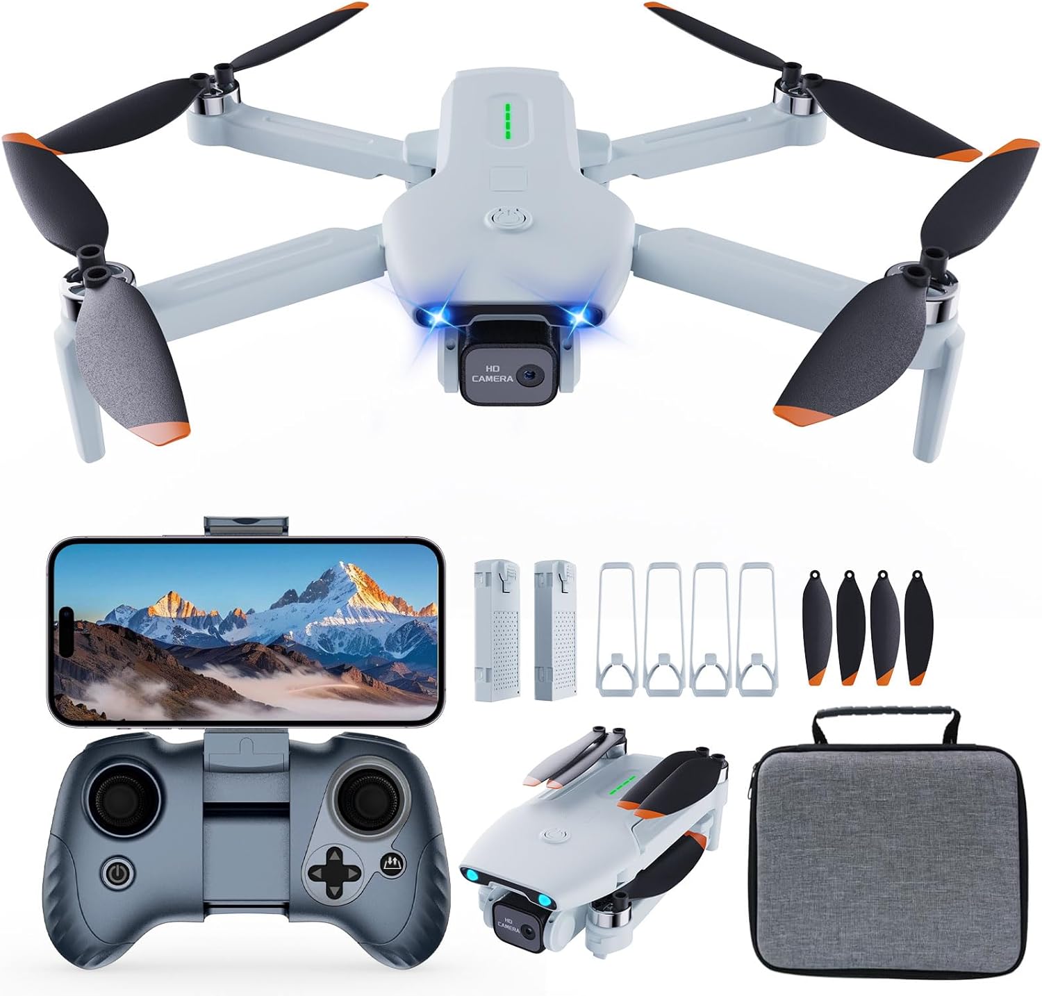 Drone with Camera for Adults and Beginners,Drones for kids 1080P HD FPV,Brushless Motor, Gesture Control, One Key Start/Land, 360¡ã Flip, Waypoints Fly, 3 Speed Mode,Kids Drone Toys Gifts for Boys